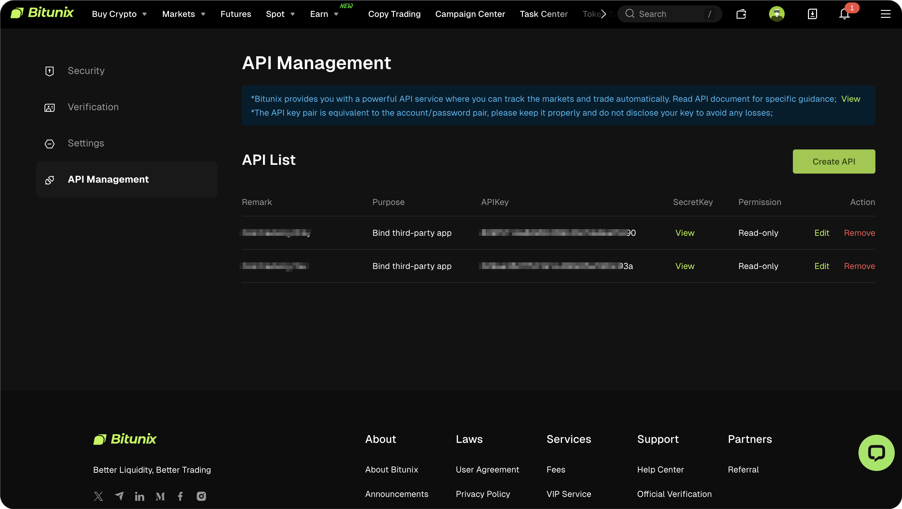 Announcement: API Usage Guidelines – Bitunix Help Center