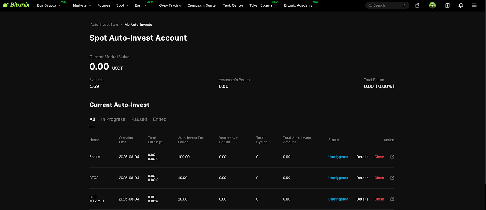 Bitunix Spot Auto-Invest Tutorials – Bitunix Help Center